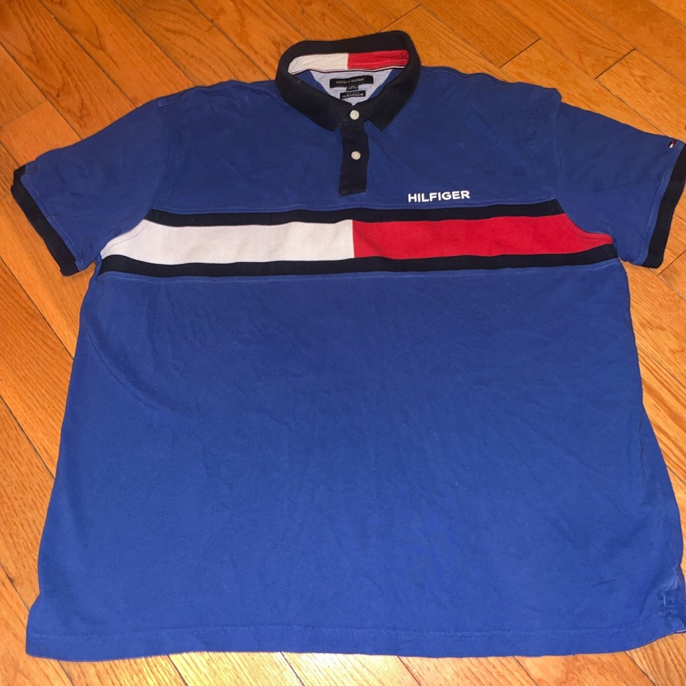 Tommy Hilfiger blue polo shirt